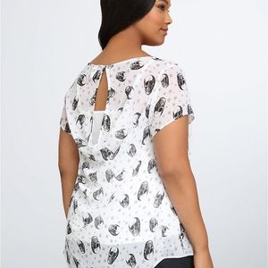 Torrid Tops - skulls and stars chiffon top Torrid Tops - skulls and stars chiffon top